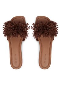 Inuikii Klapki Fringes Flower 1014.003.0031.150 Brązowy. Kolor: brązowy. Materiał: skóra, zamsz #6