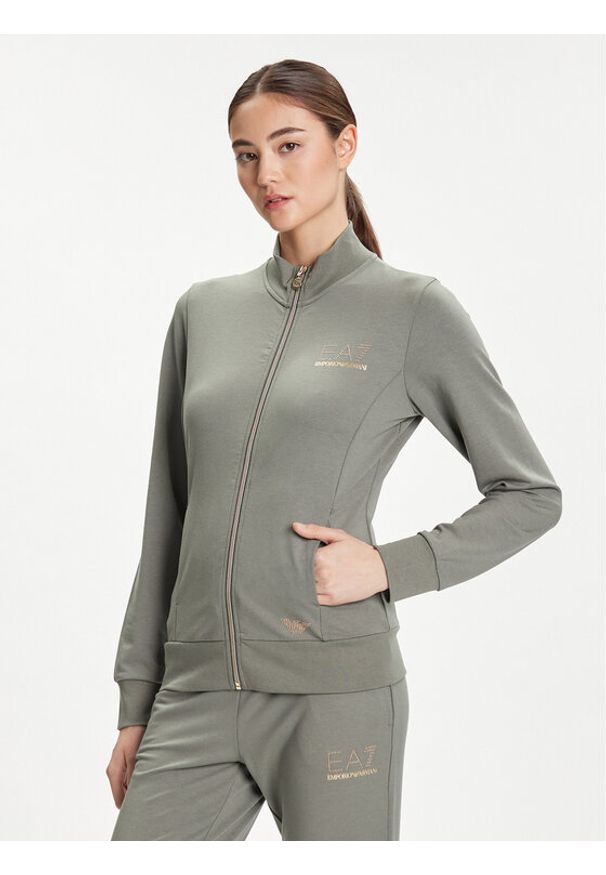 EA7 Emporio Armani Bluza 8NTM43 TJ9RZ U8142 Zielony Regular Fit. Kolor: zielony. Materiał: syntetyk