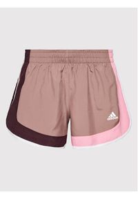 Adidas - adidas Szorty sportowe Marathon 20 Colourblock HL1452 Fioletowy Slim Fit. Kolor: fioletowy. Materiał: syntetyk