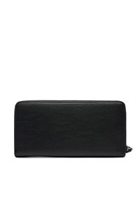 Calvin Klein Duży Portfel Damski Gracie Wallet W/Strap Lg K60K611388 Czarny. Kolor: czarny. Materiał: skóra