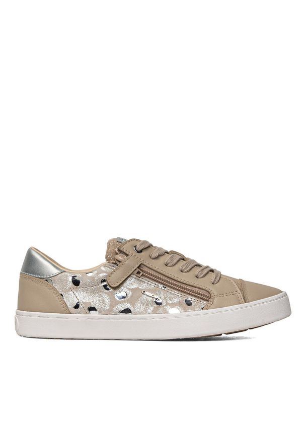 Geox - Sneakersy dziecięce beżowe GEOX J Kilwi G. B. Kolor: beżowy. Materiał: materiał. Sport: bieganie