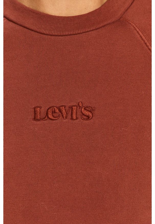 Levi's® - Levi's - Bluza. Okazja: na co dzień, na spotkanie biznesowe. Kolor: czerwony. Materiał: dzianina. Długość rękawa: długi rękaw. Długość: długie. Styl: casual, biznesowy