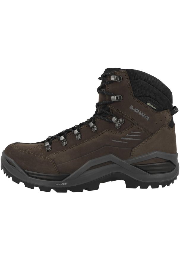 Buty trekkingowe męskie Lowa Renegade Evo Mid Gtx. Wysokość cholewki: za kostkę. Kolor: brązowy. Materiał: skóra. Szerokość cholewki: normalna