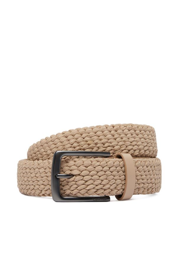 Pasek Calvin Klein. Kolor: beżowy. Styl: casual