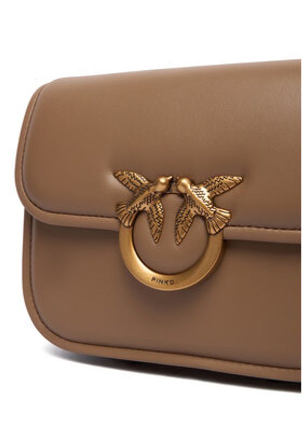 Pinko - PINKO Torebka Love Box Bag Fl Mini PE 25 PLTT 104297 A26L Brązowy. Kolor: brązowy. Materiał: skórzane