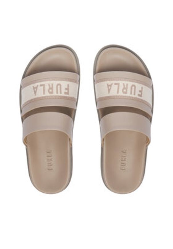 Furla Klapki Tide YL11TID BX0070 PT 4968S Beżowy. Kolor: beżowy. Materiał: skóra