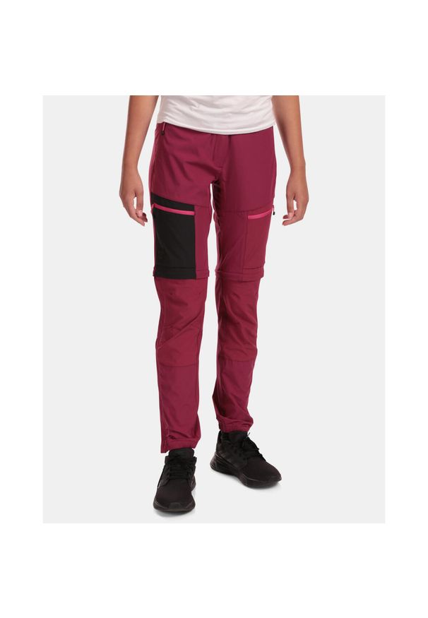 Damskie spodnie outdoorowe 2 w 1 Kilpi HOSIO-W. Kolor: czerwony, wielokolorowy, czarny. Materiał: nylon. Sezon: lato. Sport: turystyka piesza