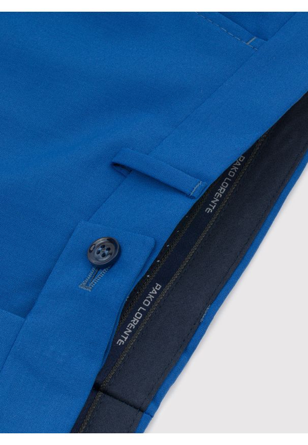 Pako Lorente - PAKO LORENTE – Niebieskie spodnie garniturowe P22SF-6G-020-N-S. Kolor: niebieski. Materiał: poliester, wiskoza. Wzór: gładki