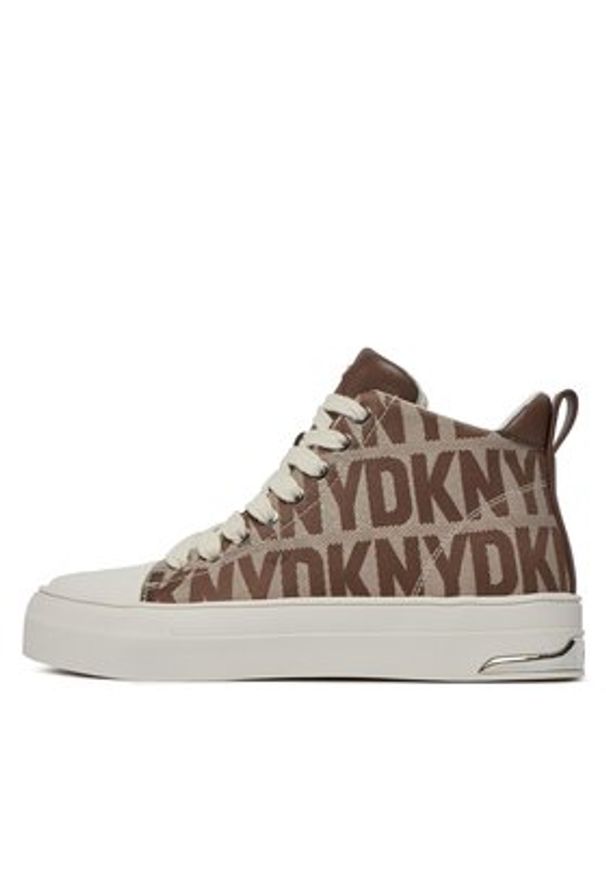 DKNY Trampki Yaser K1491518 Beżowy. Kolor: beżowy. Materiał: skóra