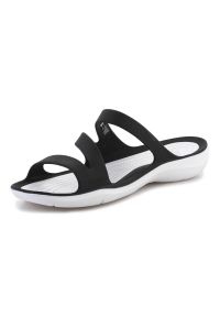 Klapki Crocs Swiftwater Sandal W 203998-066 czarne. Kolor: czarny. Materiał: materiał