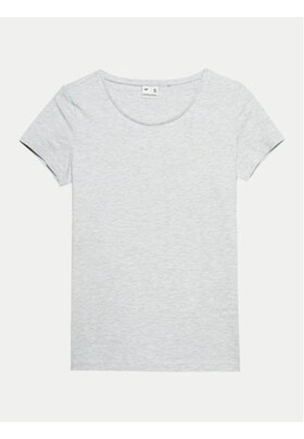 4f - 4F T-Shirt 4FWSS24TTSHF1161 Szary Slim Fit. Kolor: szary. Materiał: bawełna