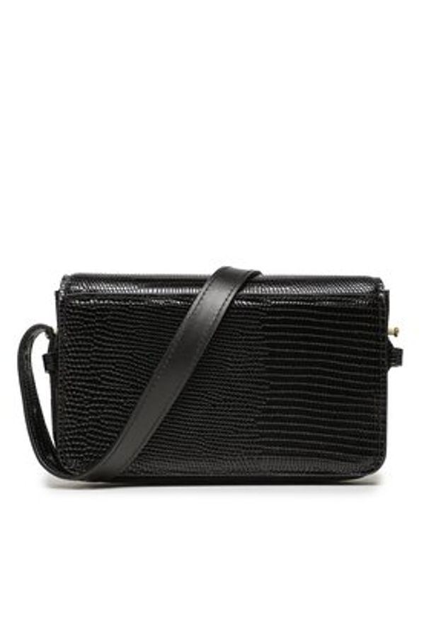 Zadig&Voltaire Torebka Zv Initiale Le Mini Embossed I LWBA02215 Czarny. Kolor: czarny. Materiał: skórzane