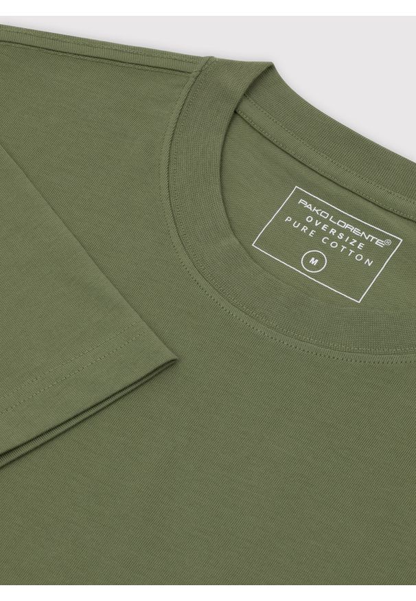 Pako Lorente - PAKO LORENTE – Zielony t-shirt oversize. Okazja: na co dzień. Kolor: zielony. Materiał: bawełna. Styl: casual