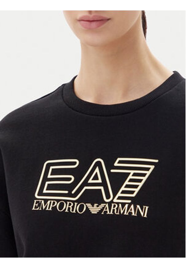 EA7 Emporio Armani Bluza 7W000100 AF10377 MC004 Czarny Loose Fit. Kolor: czarny. Materiał: bawełna