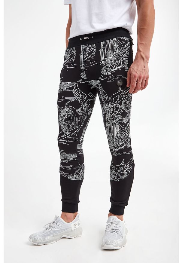 Philipp Plein - Spodnie dresowe PHILIPP PLEIN. Materiał: dresówka. Wzór: nadruk