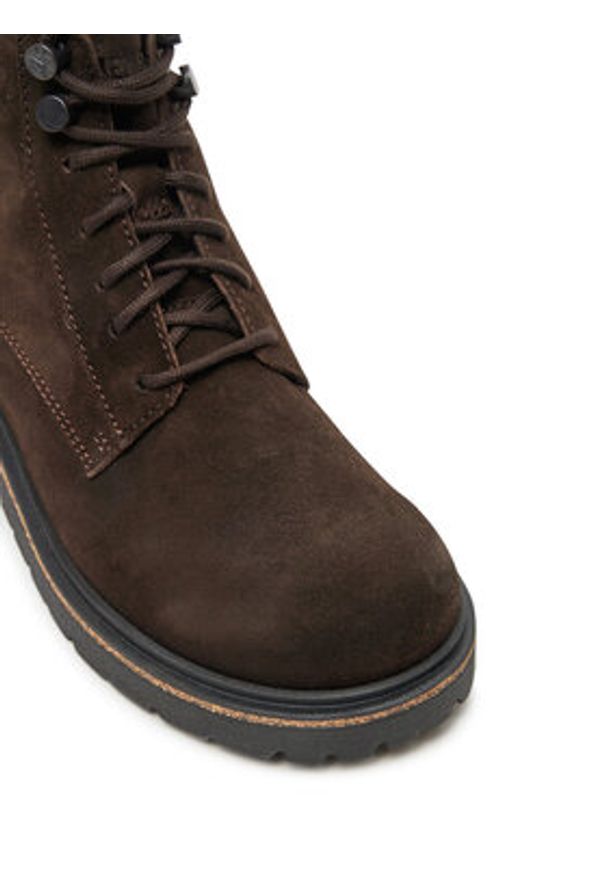Birkenstock Trzewiki Highwood Lace Mid W Leve 1028940 Brązowy. Kolor: brązowy. Materiał: zamsz, skóra