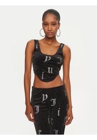 Juicy Couture Top Cait JCMCS224252 Czarny Slim Fit. Kolor: czarny. Materiał: syntetyk #1