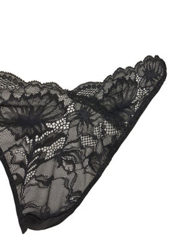 Hunkemöller Stringi Stormi 301619 Czarny. Kolor: czarny. Materiał: syntetyk