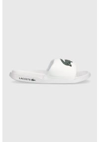 Lacoste klapki CROCO DUALISTE damskie kolor biały 43CFA0040. Kolor: biały. Materiał: materiał #1
