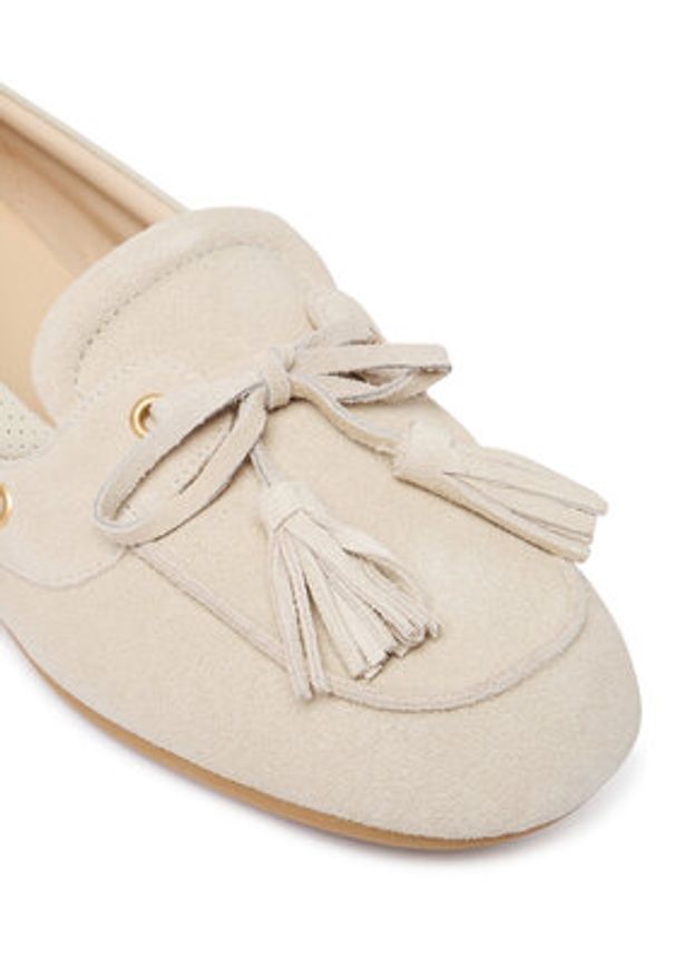 Liu Jo Baleriny Skipper 03 SA6049 PX002 Écru. Materiał: skóra, zamsz