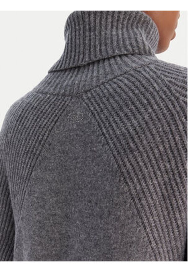 Liu Jo Sukienka dzianinowa MF5063 MS009 Szary Regular Fit. Kolor: szary. Materiał: wełna