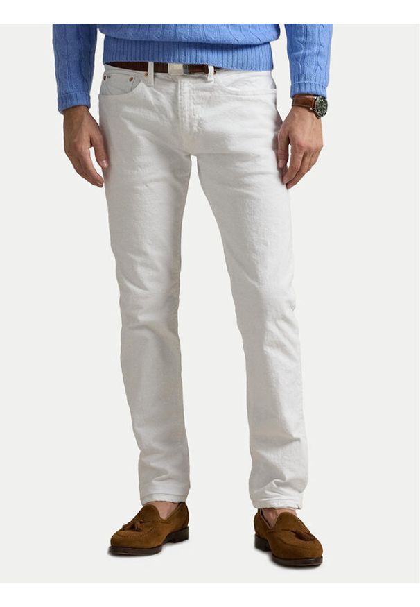 Polo Ralph Lauren Jeansy 710956083002 Biały Slim Fit. Kolor: biały