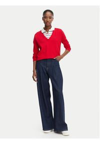 Tommy Jeans Sweter Essential DW0DW19888 Czerwony Regular Fit. Kolor: czerwony. Materiał: bawełna #2
