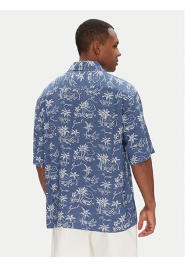 GANT - Gant Koszula Island Print 3250071 Niebieski Relaxed Fit. Kolor: niebieski. Materiał: wiskoza. Wzór: nadruk
