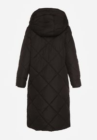 Born2be - Czarna Kurtka z Geometrycznym Pikowaniem Johnatta. Kolor: czarny. Wzór: geometria #6