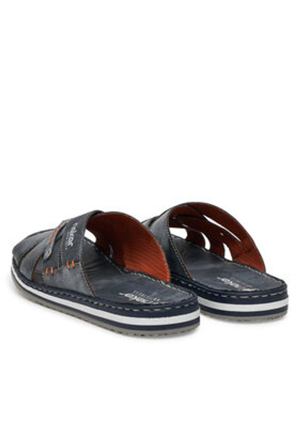 Rieker Klapki 21599-14 Granatowy. Kolor: niebieski. Materiał: materiał