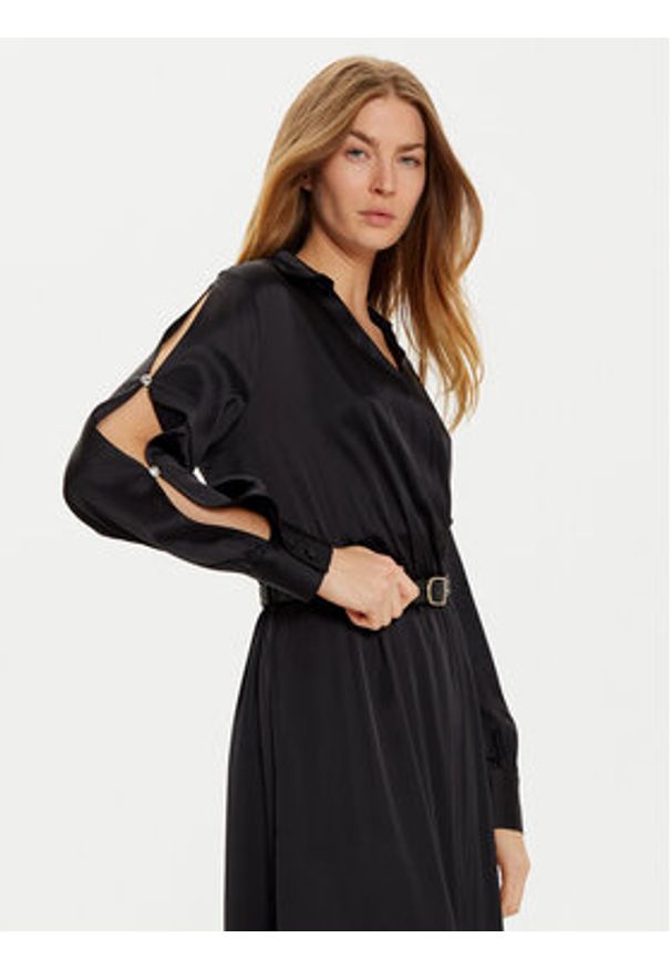 Liu Jo Sukienka codzienna WF4048 T3764 Czarny Regular Fit. Okazja: na co dzień. Kolor: czarny. Materiał: wiskoza. Typ sukienki: proste. Styl: casual