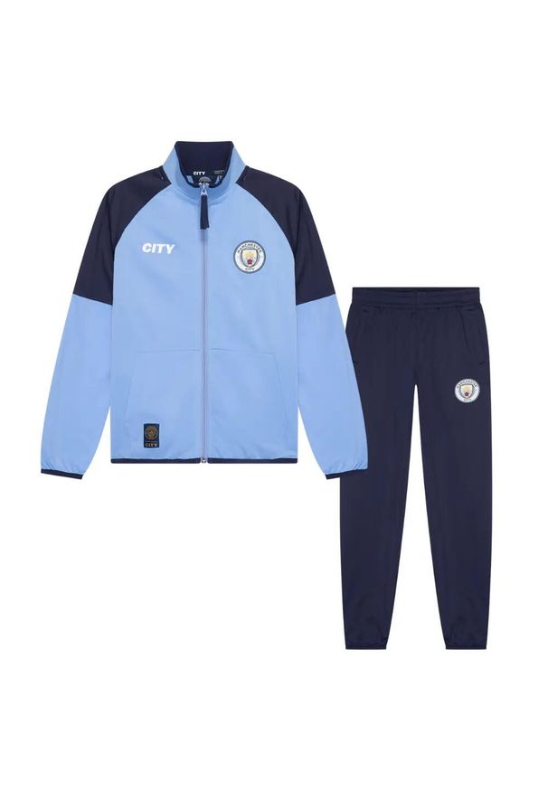 MANCHESTER CITY - Dres piłkarski dla dorosłych Manchester City 24/25. Kolor: niebieski. Materiał: dresówka. Sport: piłka nożna