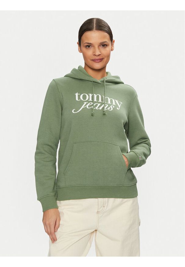 Tommy Jeans Bluza DW0DW20170 Zielony Regular Fit. Kolor: zielony. Materiał: bawełna