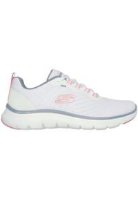 skechers - Buty damskie SKECHERS Flex Appeal 5.0 New Path. Kolor: różowy, biały, wielokolorowy. Model: Skechers Sport. Sport: bieganie