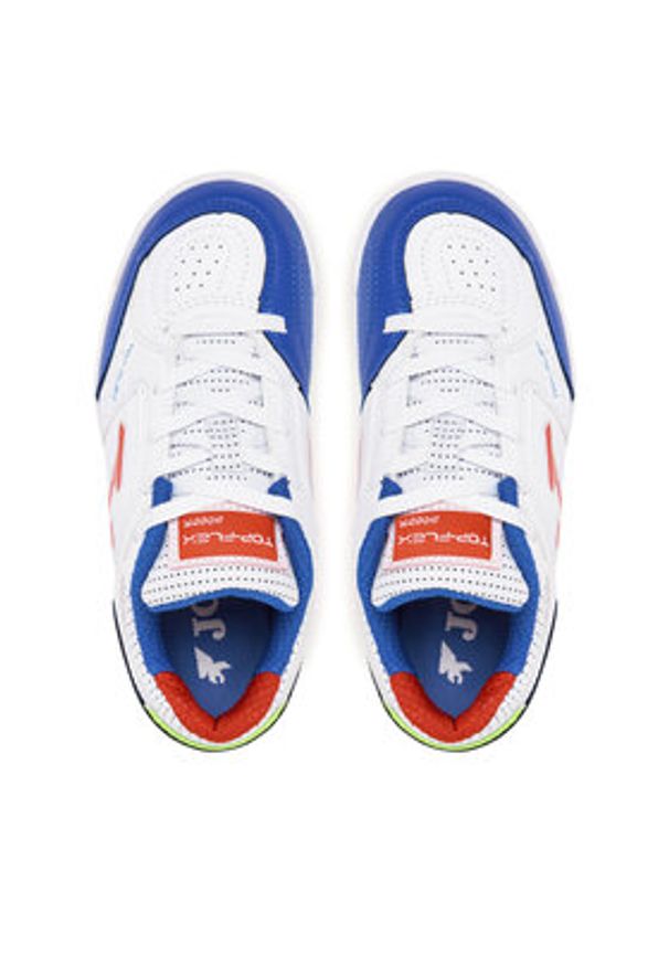 Joma Buty do piłki nożnej Top Flex Jr 2502 TPJS2502IN Biały. Kolor: biały. Materiał: skóra
