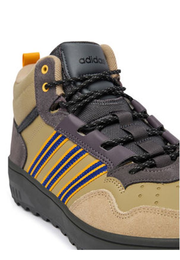 Adidas - adidas Sneakersy Hoops 4.0 Mid JR6704 Beżowy. Kolor: beżowy. Materiał: materiał
