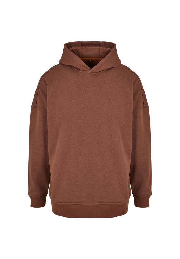 BUILD YOUR BRAND - Bluza Z Kapturem Dla Dorosłych Unisex CutOn. Typ kołnierza: kaptur. Kolor: brązowy