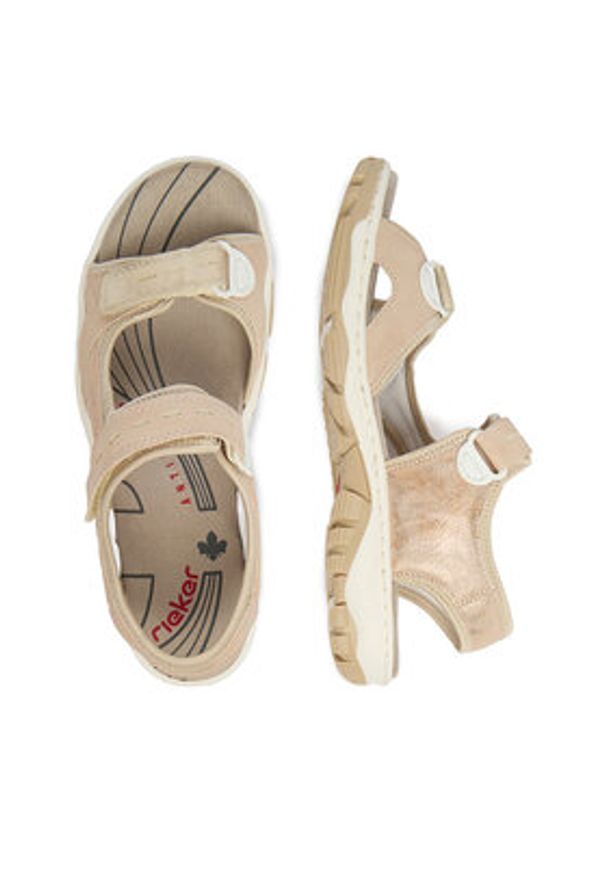 Rieker Sandały CEO-68866-31 Różowy. Kolor: różowy. Materiał: skóra