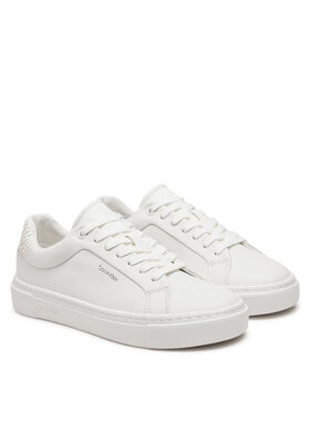 Calvin Klein Sneakersy HW0HW02298 Biały. Kolor: biały. Materiał: skóra
