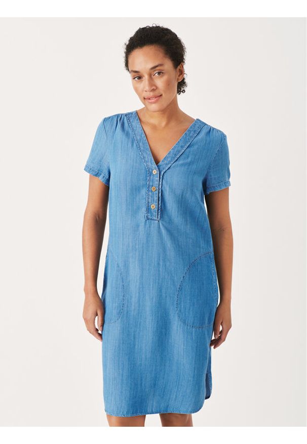 Part Two Sukienka codzienna Kaminas 30306740 Niebieski Feminine Fit. Okazja: na co dzień. Kolor: niebieski. Materiał: lyocell. Typ sukienki: proste. Styl: casual