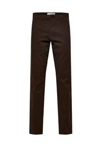 Selected Homme Chinosy 16087663 Brązowy Slim Fit. Kolor: brązowy. Materiał: bawełna #5