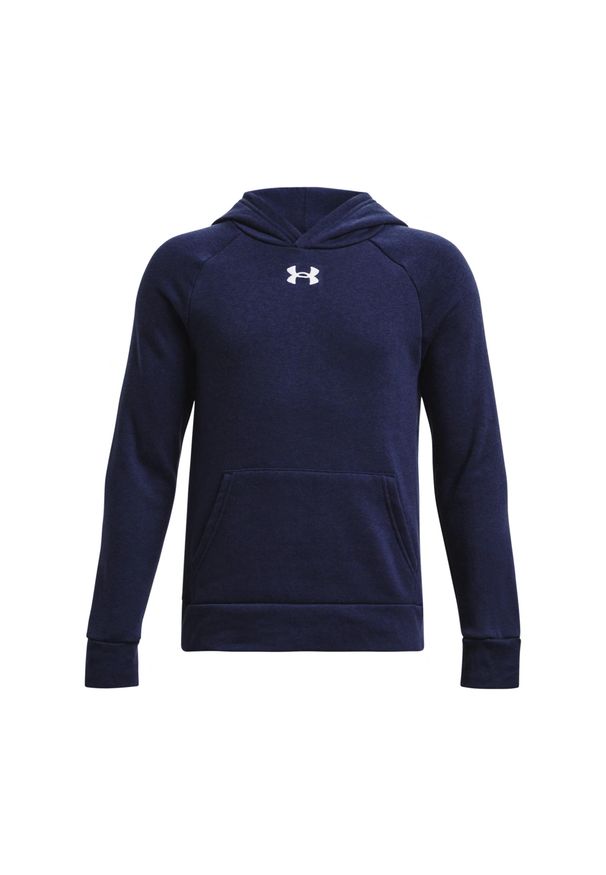 Bluza z kapturem dla dzieci Under Armour Rival Fleece. Typ kołnierza: kaptur. Kolor: biały, niebieski, wielokolorowy
