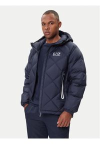 EA7 Emporio Armani Kurtka puchowa 7M001001 AF15923 UB102 Granatowy Modern Fit. Kolor: niebieski. Materiał: syntetyk