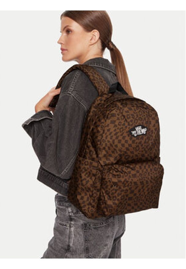 Vans Plecak B Old Skool Grom VN000H567UG1 Brązowy. Kolor: brązowy. Materiał: materiał