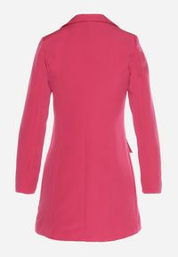 Born2be - Ciemnoróżowa Marynarka Taliowana Dwurzędowa Swed. Kolor: różowy. Długość rękawa: długi rękaw. Długość: długie. Styl: elegancki #6