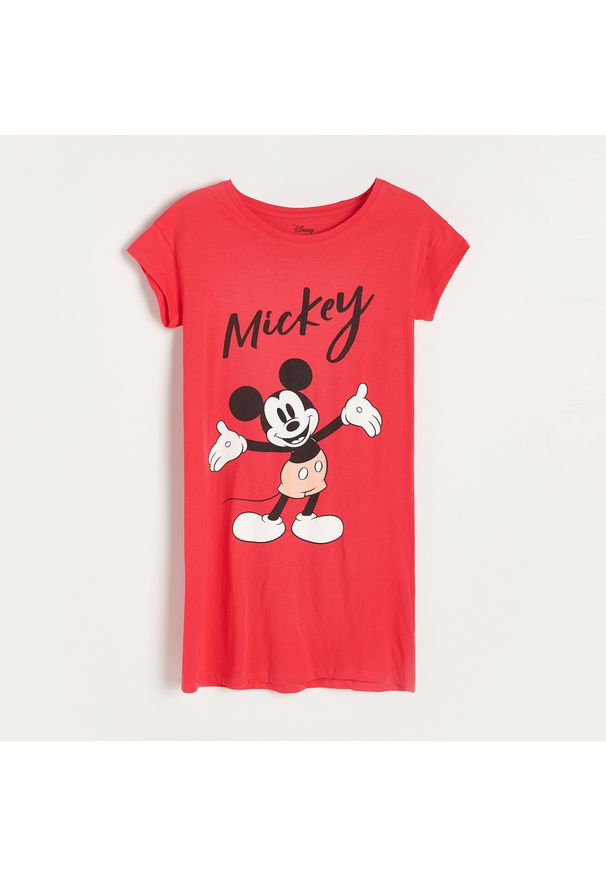 Reserved - Koszula nocna Mickey Mouse - Czerwony. Kolor: czerwony. Wzór: motyw z bajki