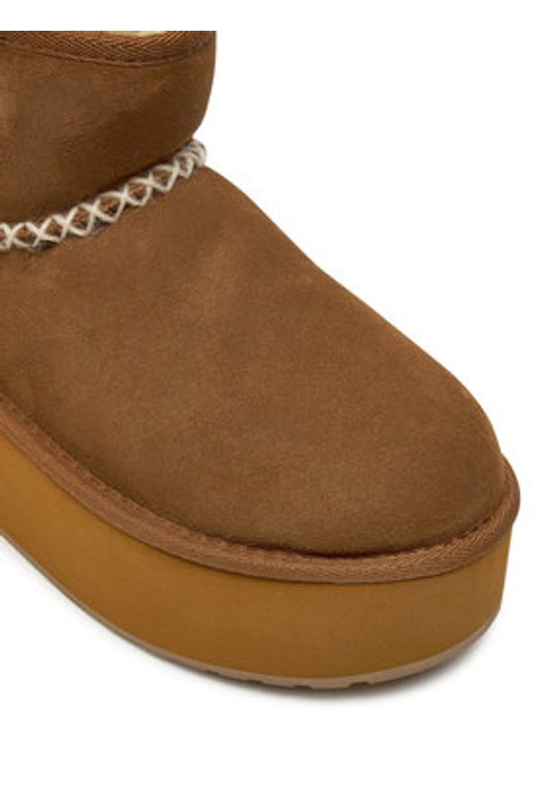 EMU Australia Śniegowce Stinger Knit Flatform W13143 Beżowy. Kolor: beżowy. Materiał: skóra