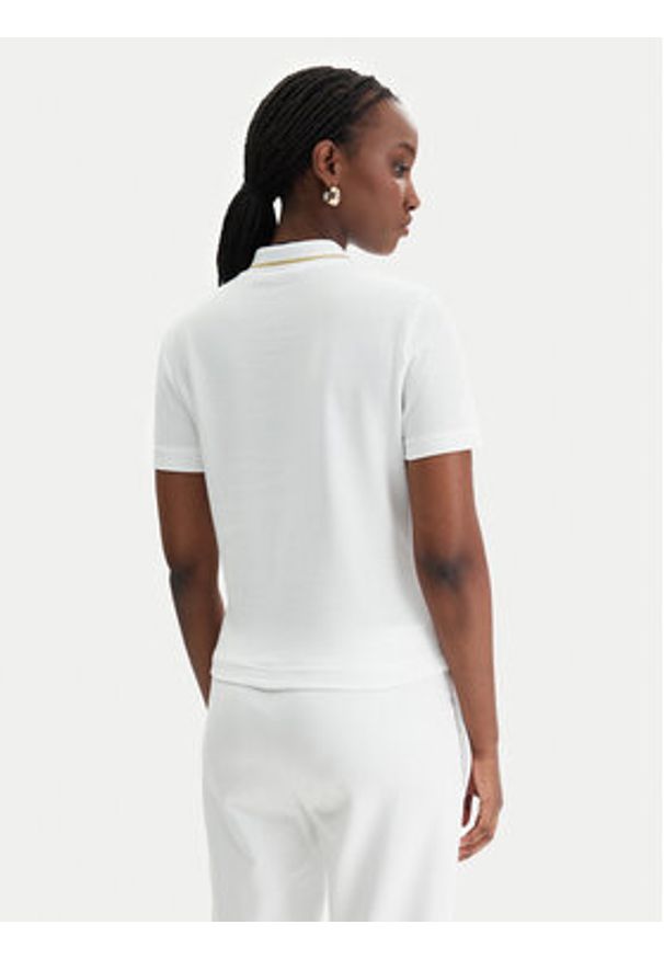 Versace Jeans Couture Polo 80HAGT02 CJ01T Biały Regular Fit. Typ kołnierza: polo. Kolor: biały. Materiał: bawełna