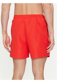 Calvin Klein Swimwear Szorty kąpielowe KM0KM01004 Czerwony Regular Fit. Kolor: czerwony. Materiał: syntetyk