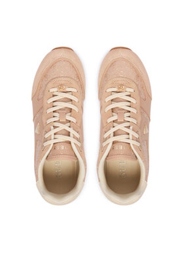 Guess Sneakersy FLTTYR SUE12 Beżowy jasny. Kolor: beżowy. Materiał: materiał